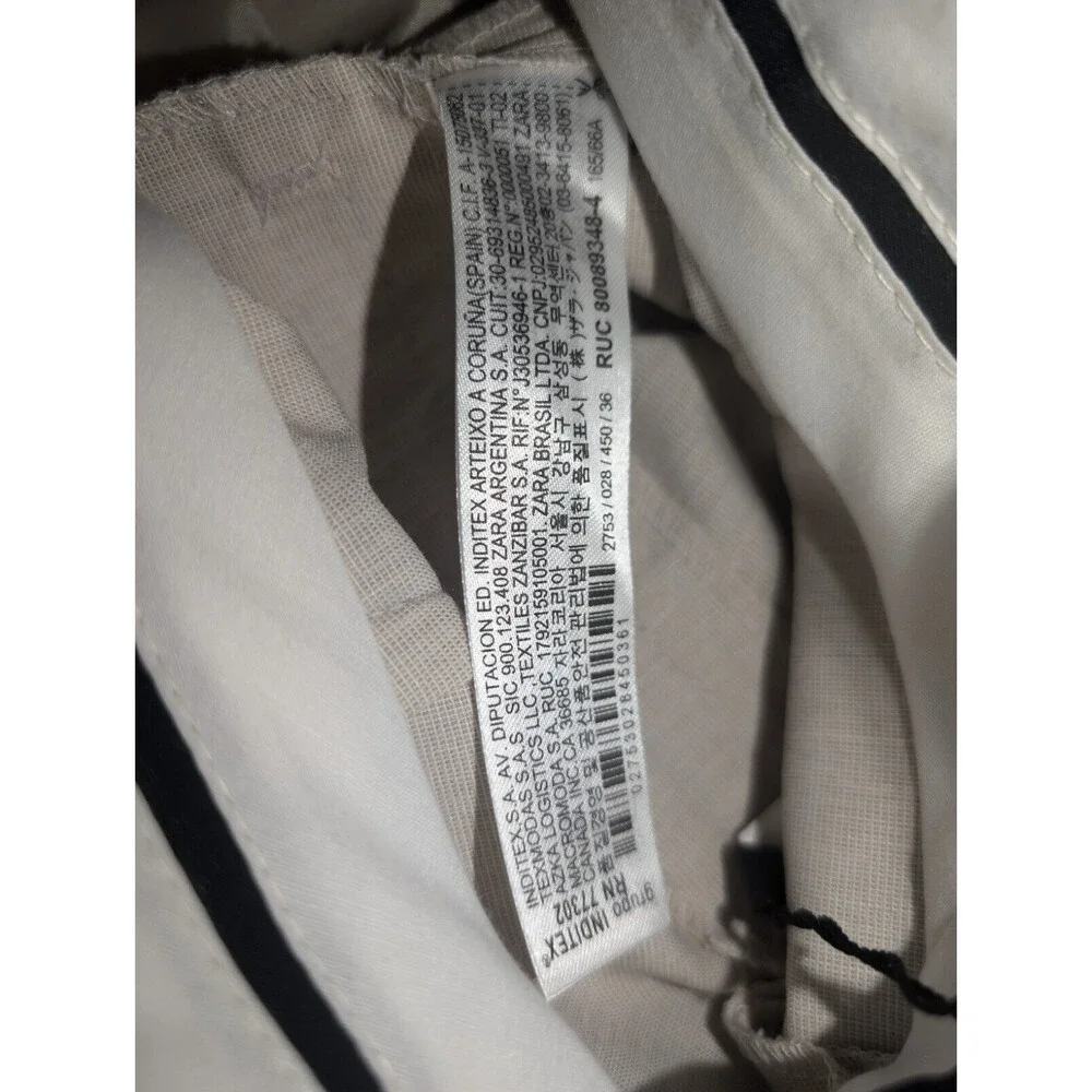 Zara Dress Pants Women's High Waisted Tan Size US 4 W/ 2 Pockets New With Tags - Picture 11 of 12